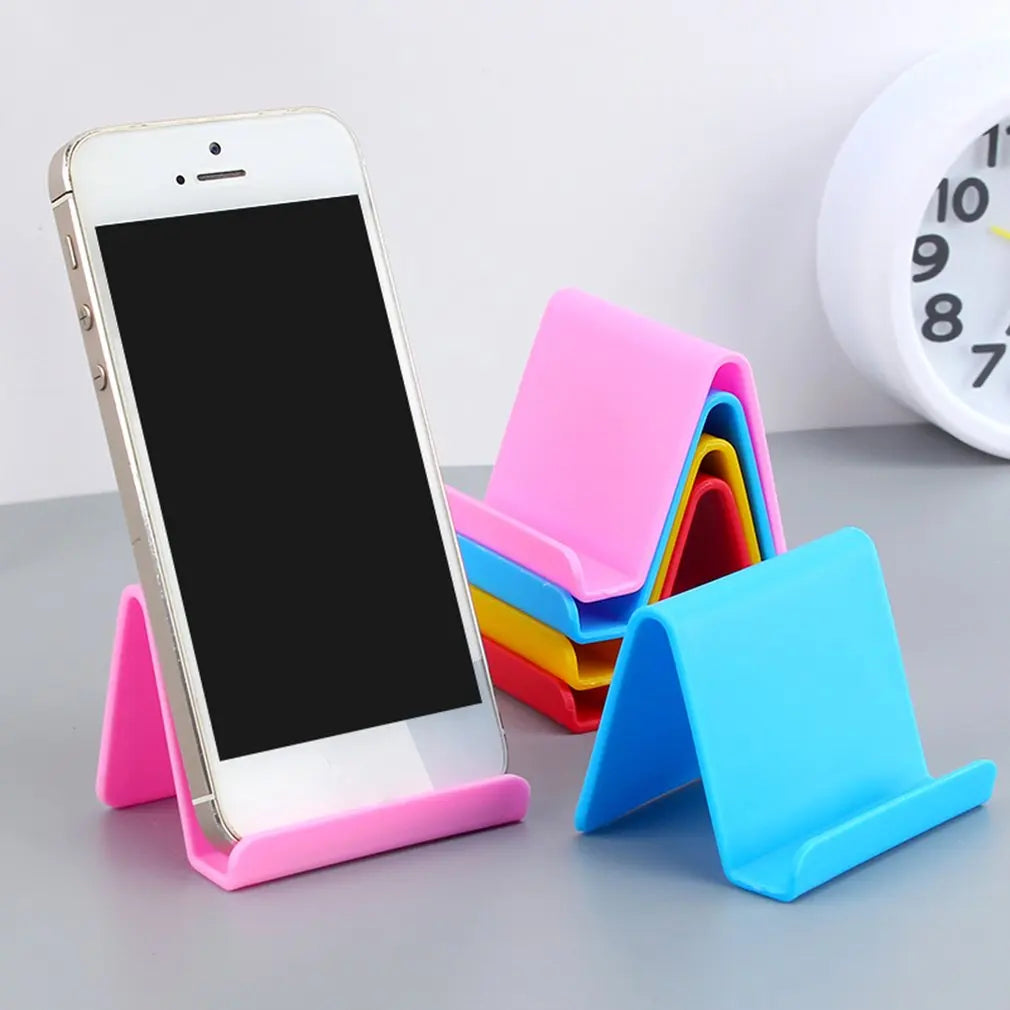 New Mini Portable Mobile Phone Holder Table Desktop Stand Plastic Desk Mount Candy Color Holder Universal Bracket For Smartphone