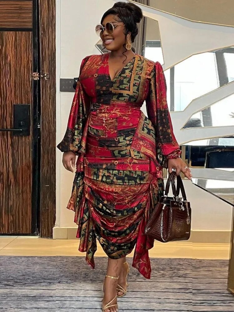 african dresses long sleeve African Dresses For Women Summer Autumn Africa Clothing Long Sleeve Ru Mega Mart Center