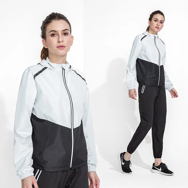 Sports Sweat Sauna Suit for Men and Women, Sweat Trousers, Running, Weight Loss, Fitness Clothing, Drop Body Suit, Jacket, Tops