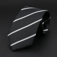 New Style Fashion Jacquard Paisley Striped Necktie For Men 7cm Dark Blue Black Formal Business Party Skinny Slim Cravat Tie Gift