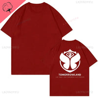 2025 Tomorrowlands Music EDC Electric Syllabic Wear Around The Disco Clothes Pure Cotton Man Women T-shirt Round Collar Tops
