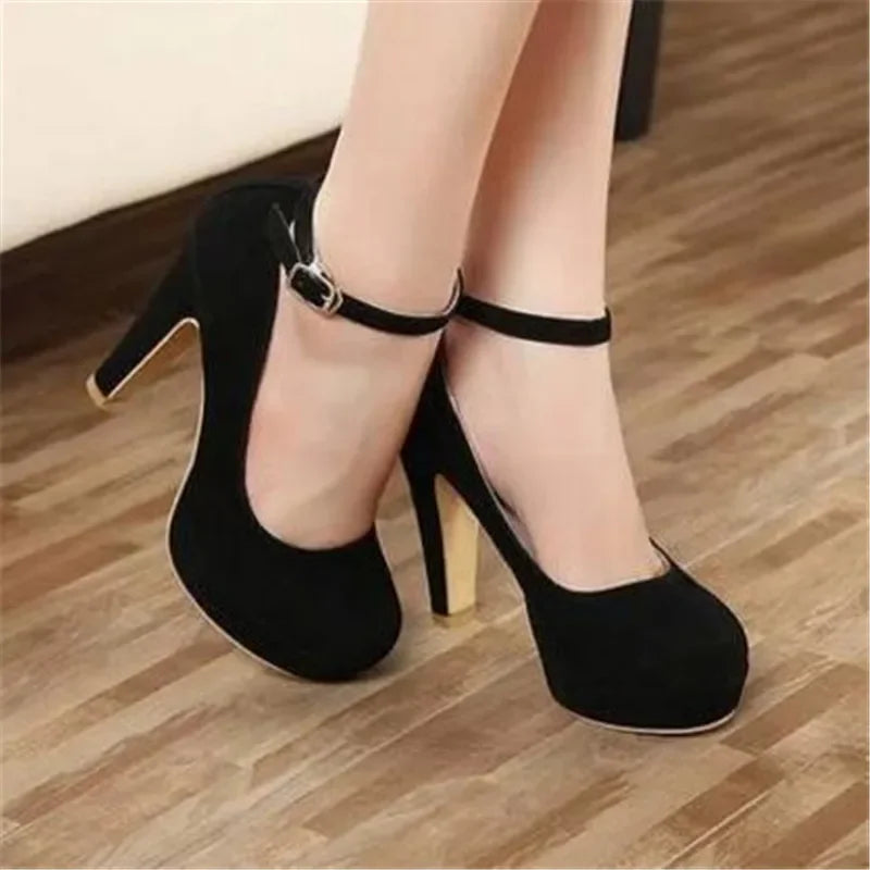 2023 Woman Pumps Autumn Thick Heel Shoes Ol High-heeled Shoes Female The Trend of Ultra High Heels Female Shoes