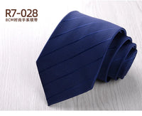 Men's Fashion Silk Tie 8cm Striped Novelty Necktie Blue Green Orange Color Ties For Men Floral Party Ties Wedding Business Gift