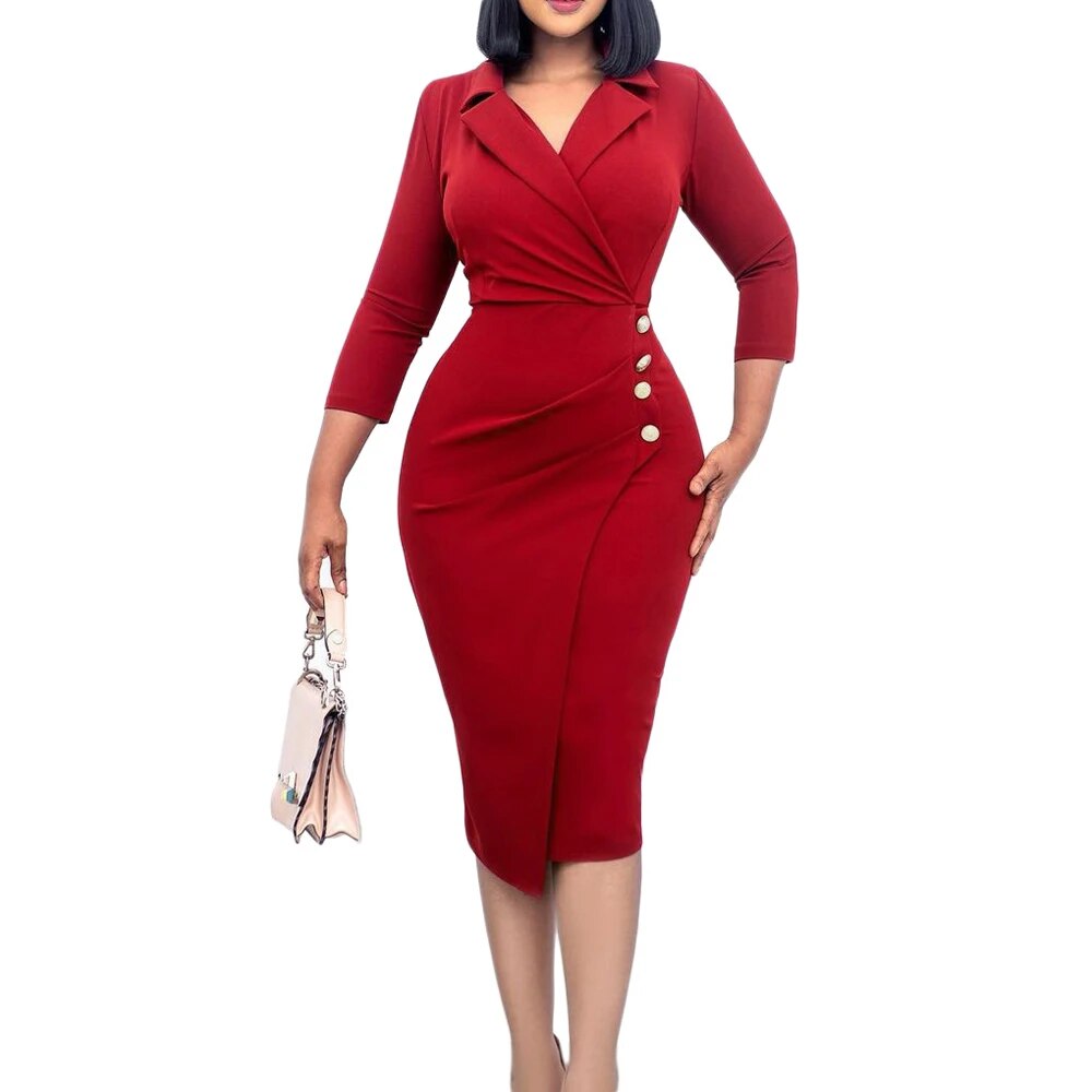 Trendy Products 2022 Women Elegant Ladies Office Wears Church Dresses –  Mega Mart Center