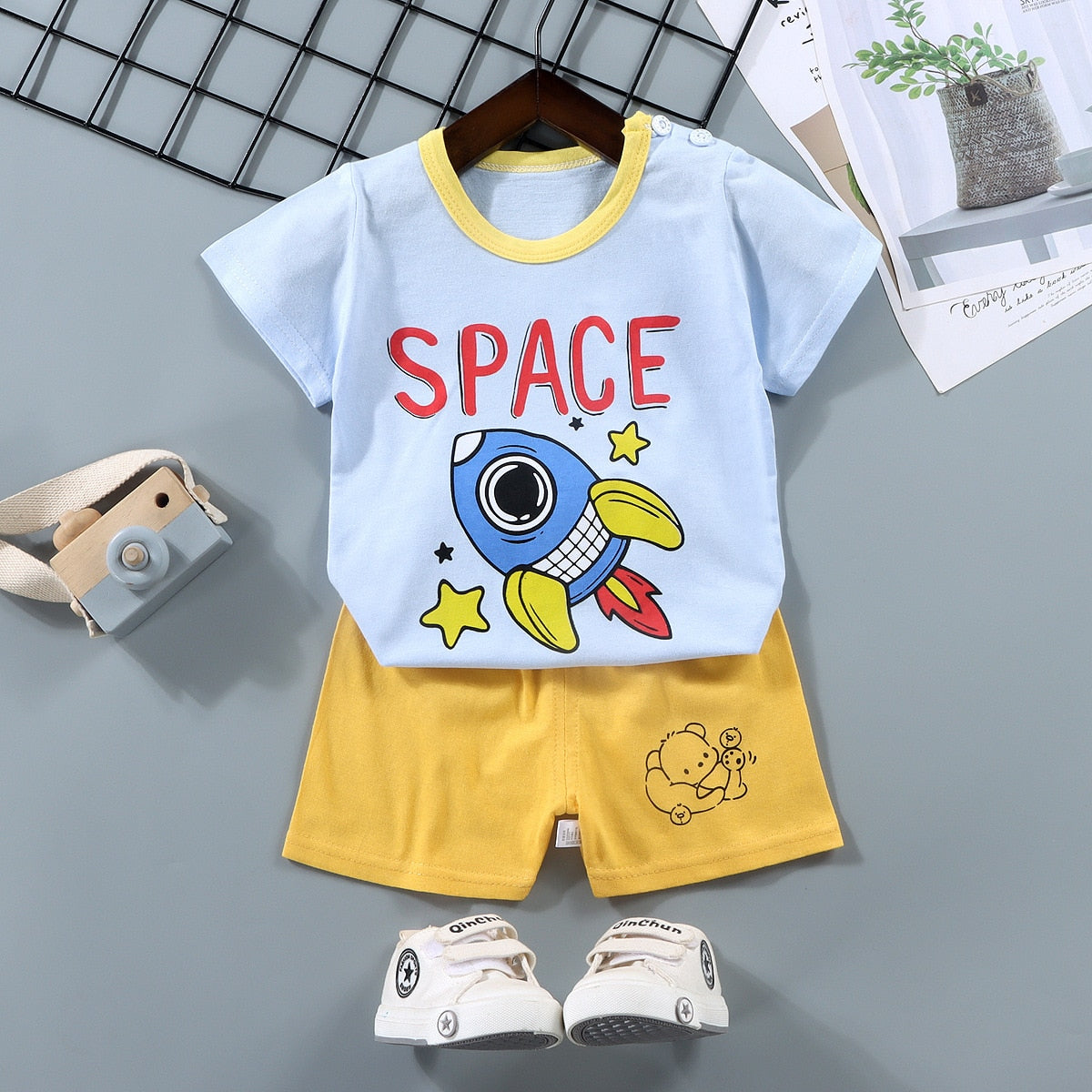 Children's Sets mother Kids Clothes Boys Girl T-shirt Shorts 2PCS Summer Cotton Short sleeve Baby Children Clothing Toddler Suit