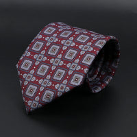 Vintage Men's Tie Geometry Paisley Khaki Blue Necktie Soft Chic Bohemian Print 9cm Ties For Men Wedding Business Daily Accessory