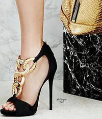 Summer Gold Bling Rhinestone Circle Crossed Sandals Women Purple Red Black Suede Party Thin Heels Shoes Gladiator High Heels