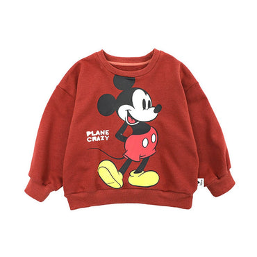 Disney Children's Sweatshirt Mickey Mouse Clothing Baby Boys Girls Long Sleeve Pullover Toddler Sweater Autumn Hoodie Clothes