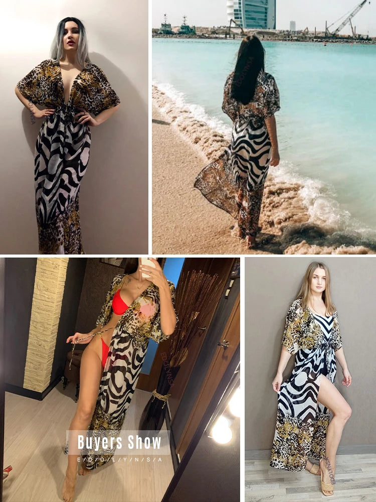 Sexy Maxi Dress 2023 Autumn Women Long Lantern Sleeve Club Party Long Maxi Dresses Long-back Tunic Beach Cover Up N912