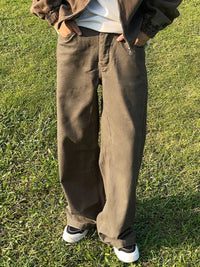 New American Casual Retro Straight Jeans for Men's Niche Loose Trousers Trendy