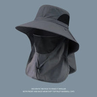 Outdoor Sun Fishing Hat with Neck Cover Breathable UV Protection Wide Brim for Hiking Beach Summer Adults