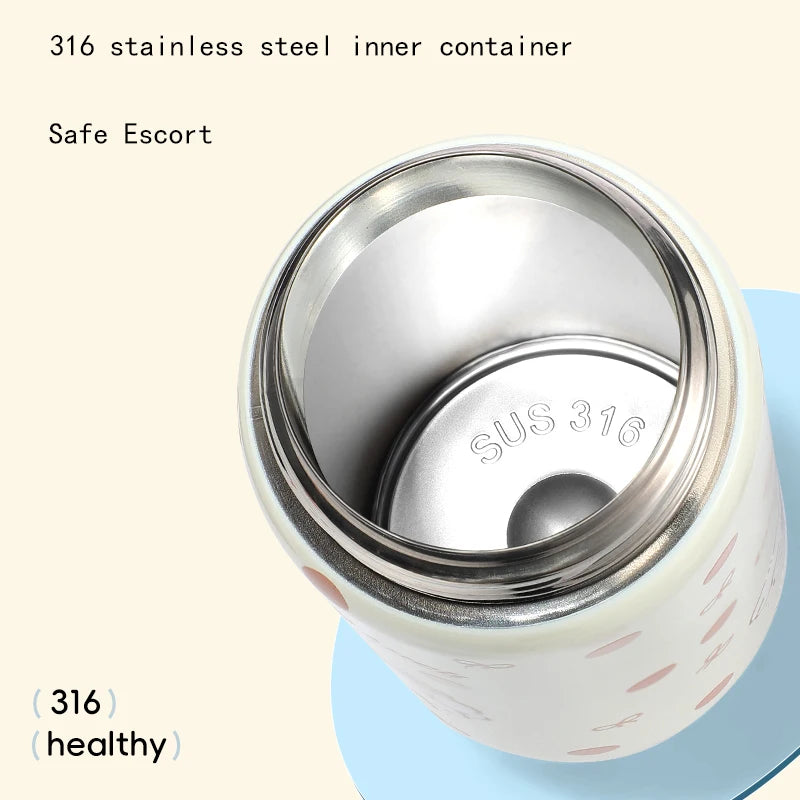 316 Stainless Steel Cartoon Insulated Cup For Children Going To School Portable Cup For Insulation And Cooling Water Cup