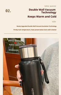 Gianxi Large Capacity Insulated Cup Portable Office Water Cup Girls' High Looks  Cute Couple Cup  Creative
