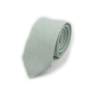 Solid Color Handmade Cotton Ties Men Necktie Striped Narrow Collar Slim Pink Sage Green Casual Tie Wedding Suit Accessories Gift