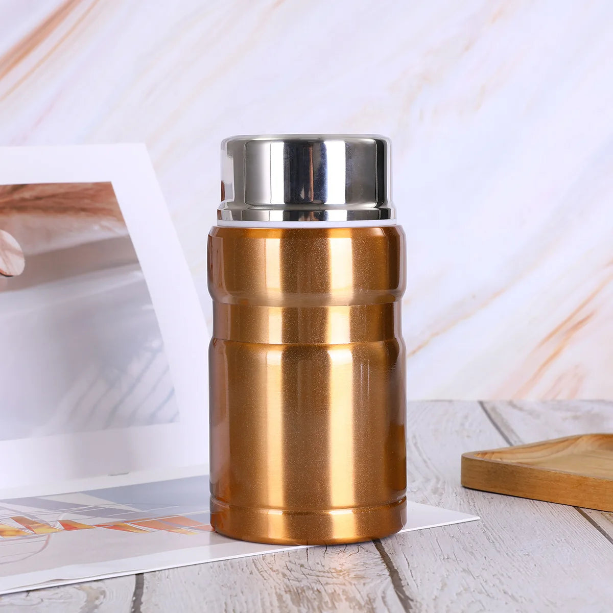 304 Stainless Steel Stew Beaker, Large Capacity Insulated Cup, Portable Student Office Worker Insulated Lunch Box.