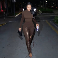FAGADOER Sexy Bandage Patchwork 2 Piece Sets Woman Outfit Halter Sleeveless Crop Tops and Pants Matching Suit Female Streetwear