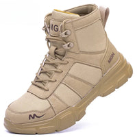 Work Boots Indestructible Men's Safety Shoes Steel Toe Shoes Anti-smashing Work Boots Protective Shoes Puncture-Proof Men Boots