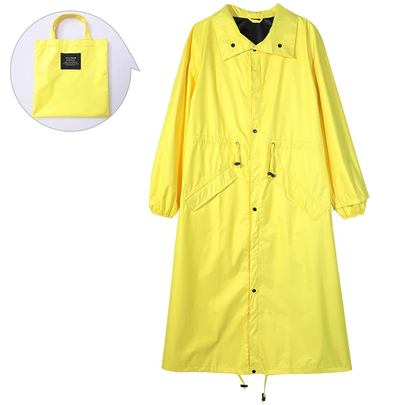 Fashionable Extended Full Body Care Adult Couple Raincoat Outdoor Walking Trench Coat Style Raincoat