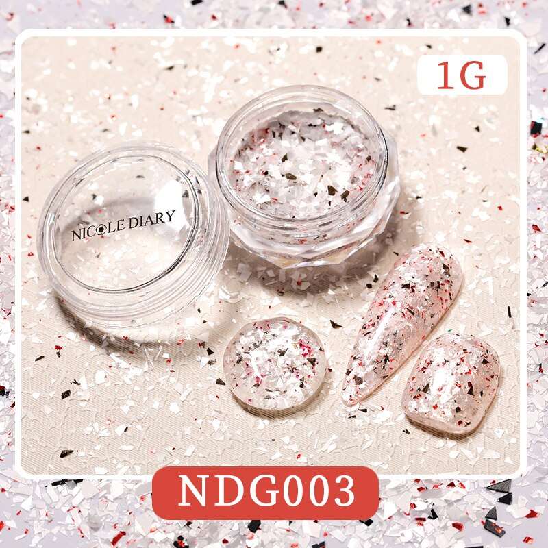 1 Box Silver Irregular Aluminum Foil Colorful Paper Nail Art Sticker 3D Glitter DIY Manicure UV Gel Polish Nail Decoration Tools