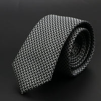 New Men Ties Solid Color Stripe Print Floral 6cm Jacquard Business Neckties Narrow Skinny Tie Wedding Prom Daily Wear Accessory
