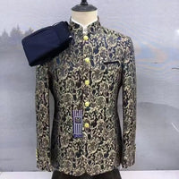 Fashionable Plaid Men's Suit 2 Piece Formal Party Suit for Male Wedding Groom Tuxedo Double Breasted Jacket Pants