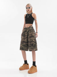 New Arrival 2023 High Quality Summer Fashion Casual Camouflage Camo Trousers Women Shorts Cargo Pocket Half Pants For Ladies