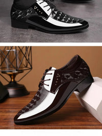 Men's Groom Wedding High-end Leather Shoes Men's Business Casual Leather Shoes Plus Size 39-47