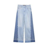 MUJER Blue Baggy Jeans for Women Wide Leg Jeans Pants Woman High Waist Denim Pants Women Casual Trousers Cargo Women's Jeans