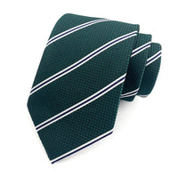 Fashion 8CM Mens Necktie Polka Dot Stripes Paisley Ties For Man Jacquard Woven Ascot Green Color Business Party Accessories