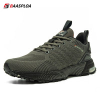 Baasploa Men Professional Running Shoes Breathable Training Shoes Lightweight Sneakers Non-Slip Track Tennis Walking Sport Shoe
