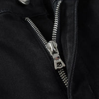 Fashionable new men's jeans, washed, nostalgic, elastic, slim fit, perforated, patchwork patch, black jeans, high street designe