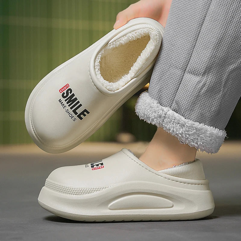 Winter Women Shoes Slippers Comfort Slip-on Mans Sandals Leisure Warm Short Plush  Men Shoes Women