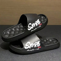 Four-Season Men's Fashion Slippers, Waterproof, Non-Slip, Casual, Soft, Breathable Bathroom Slippers, Suitable for Bathroom, Swimming, Indoor Use
