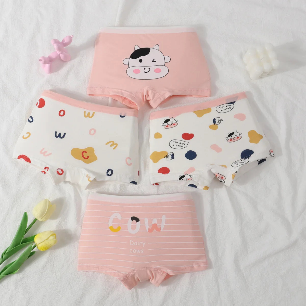New Children's Underwear, Cotton Underwear, Girls' Underwear, Baby Boxers, Small, Medium and Big Children, Girls' Boxers