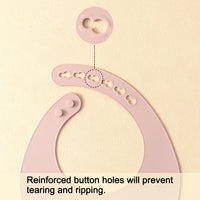 2PCS Toddler Silicone Breastplate Baby Bib Waterproof Solid Color Infant Bibs Newborn Feeding Burp Cloth Drooling Scarf