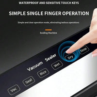 Electric Vacuum Sealer Dry/Wet Food Sealed Packaging Kitchen Food Storage Seal Built-in Cutter Knife