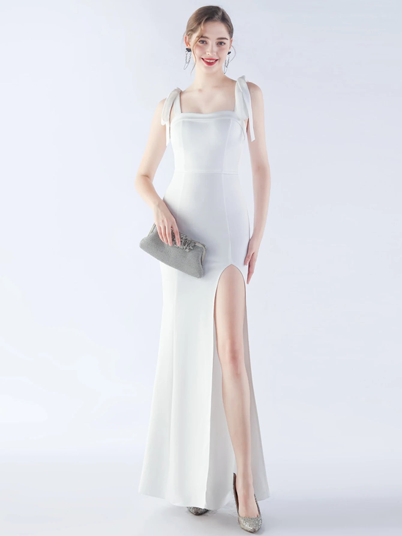 Sexy backless slip white maxi summer dress women elegant birthday wedd Mega Mart Center Sexy backless slip white maxi summer dress women elegant birthday wedd Mega Mart Center