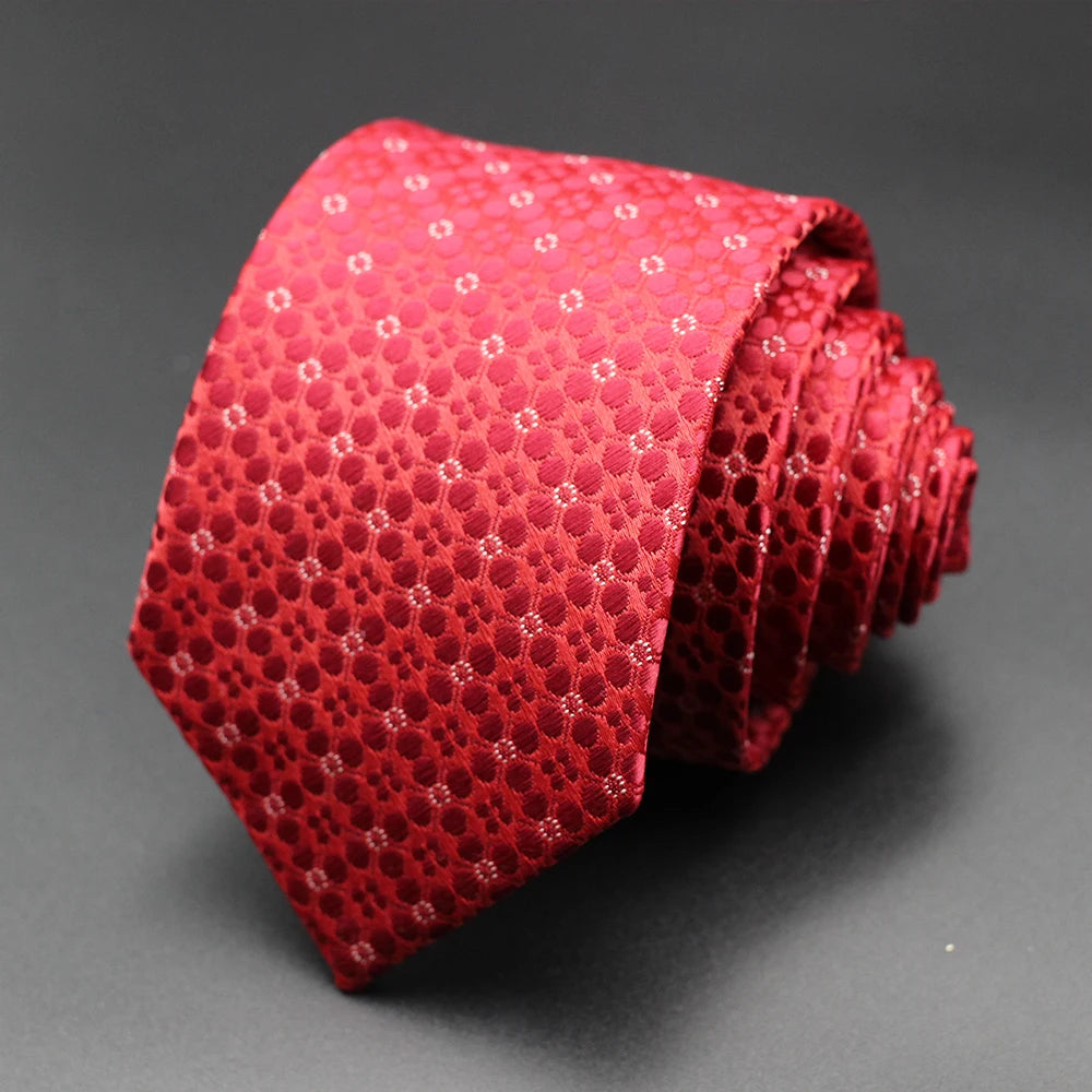 Fashion Casual Blue Red Yellow Floral Polka Dot Necktie For Men Business Gift Wedding formal Neck Ties Accessories