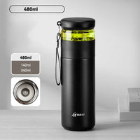 GIANXI 480ML Stainless Steel Cold Insulation Coffee Cup With Lid Household Ceramic Liner Water Bottle Kitchen Thermos Bottle