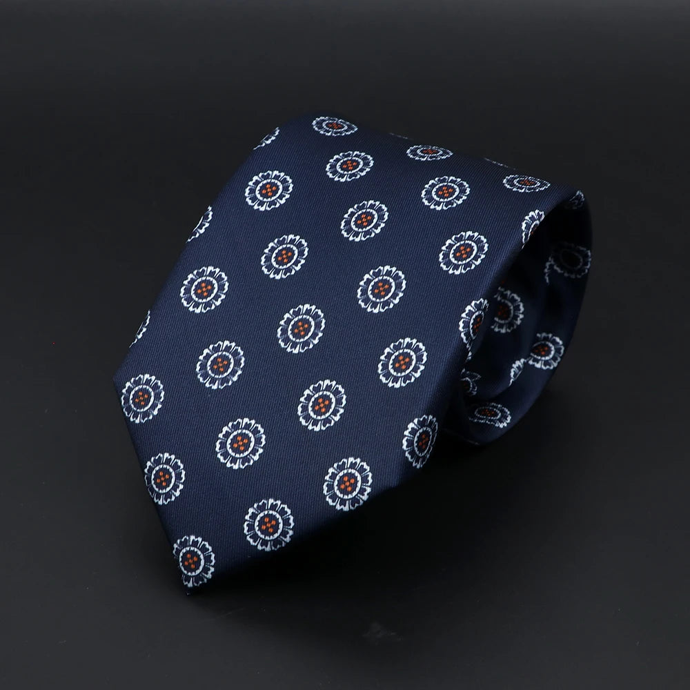 Fashion Men's 7.5cm Silk Tie Super Soft Bohemian Style Dot Chic Novelty Red Blue Necktie Suit Shirt Luxury Banquet Accessories