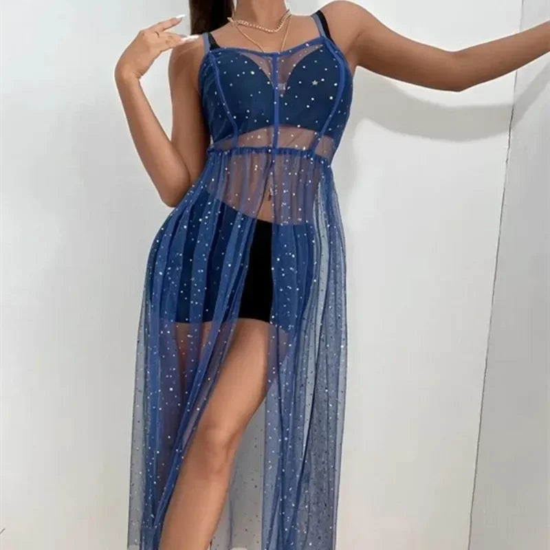 Festival Rave Outfit Mesh Dress Beach Boho Clothing Women Summer Cover Mega Mart Center Festival Rave Outfit Mesh Dress Beach Boho Clothing Women Summer Cover Mega Mart Center