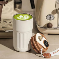 Double-layer Stainless Steel Vacuum Insulated Water Cup with Intelligence Temperature Display Thermal Travel Mug Coffee Hot Cup