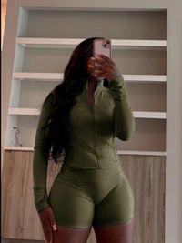 Sporty Shorts Outfit Set Sexy Women Skinny Two Pieces Club Matching Set Casual Tracksuit