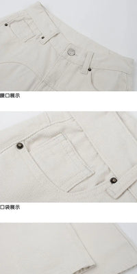 Beige Jeans Women Trendy European Style Loose Casual High Waist Spring All-match Streetwear Ins Hotsweet Simple New Full Length