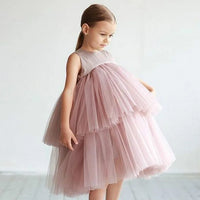 Children Luxury Party Formal Dress For Wedding Birthday Kids Christmas Ceremonies Dresses For Girls Lace Tutu Flower Girls Dress