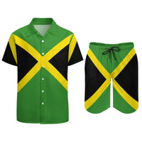 Jamaica Men's Beach Suit Funny 2 Pieces Pantdress  top Quality  Home Eur Size