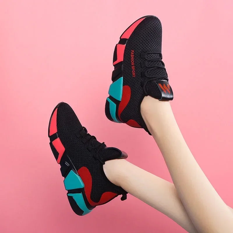 Tenis Feminino 2025 Women's Vulcanize Shoes Outdoor Breathable Air Mesh Fitness Fabric Sock Sneakers Female Chaussures Femme