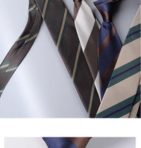 Men's Fashion Silk Tie 8cm Striped Novelty Necktie Blue Green Orange Color Ties For Men Floral Party Ties Wedding Business Gift