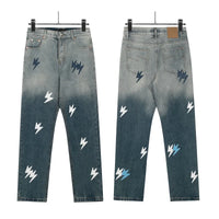 Spring Summer New Fashion Casual Hip Hop Softened Denim Straight Leg Pants High Street Men Women Loose Comfortable Jeans