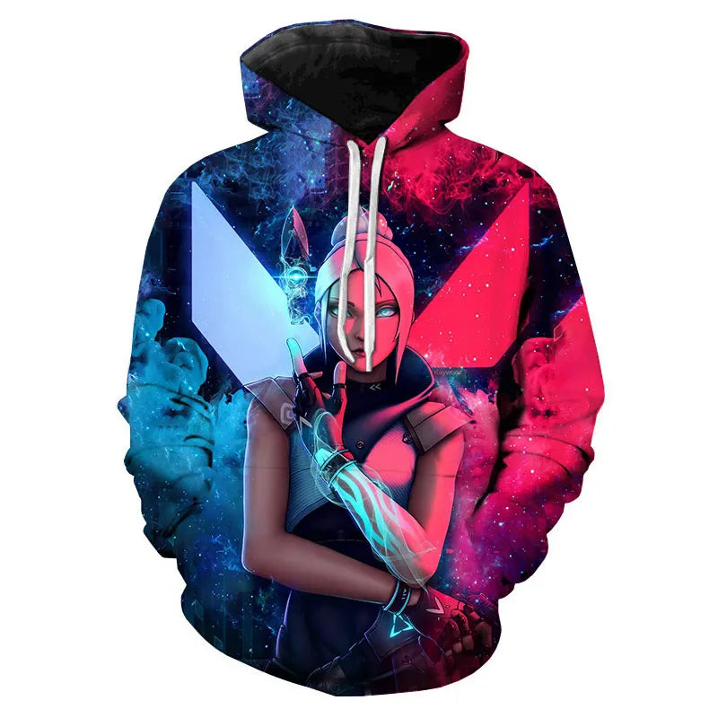 2023 Game Valorant 3D Print Hooded Sweatshirt Men Women Fashion Printed Hoodie Pullover Autumn Winter Clothes Plus Size Coat